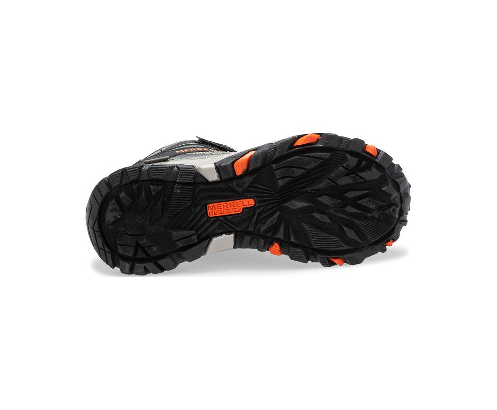 Buty Trekkingowe Merrell Dziecięce Oliwkowe - Moab Fst Mid A/C Waterproof - 842076-RPF